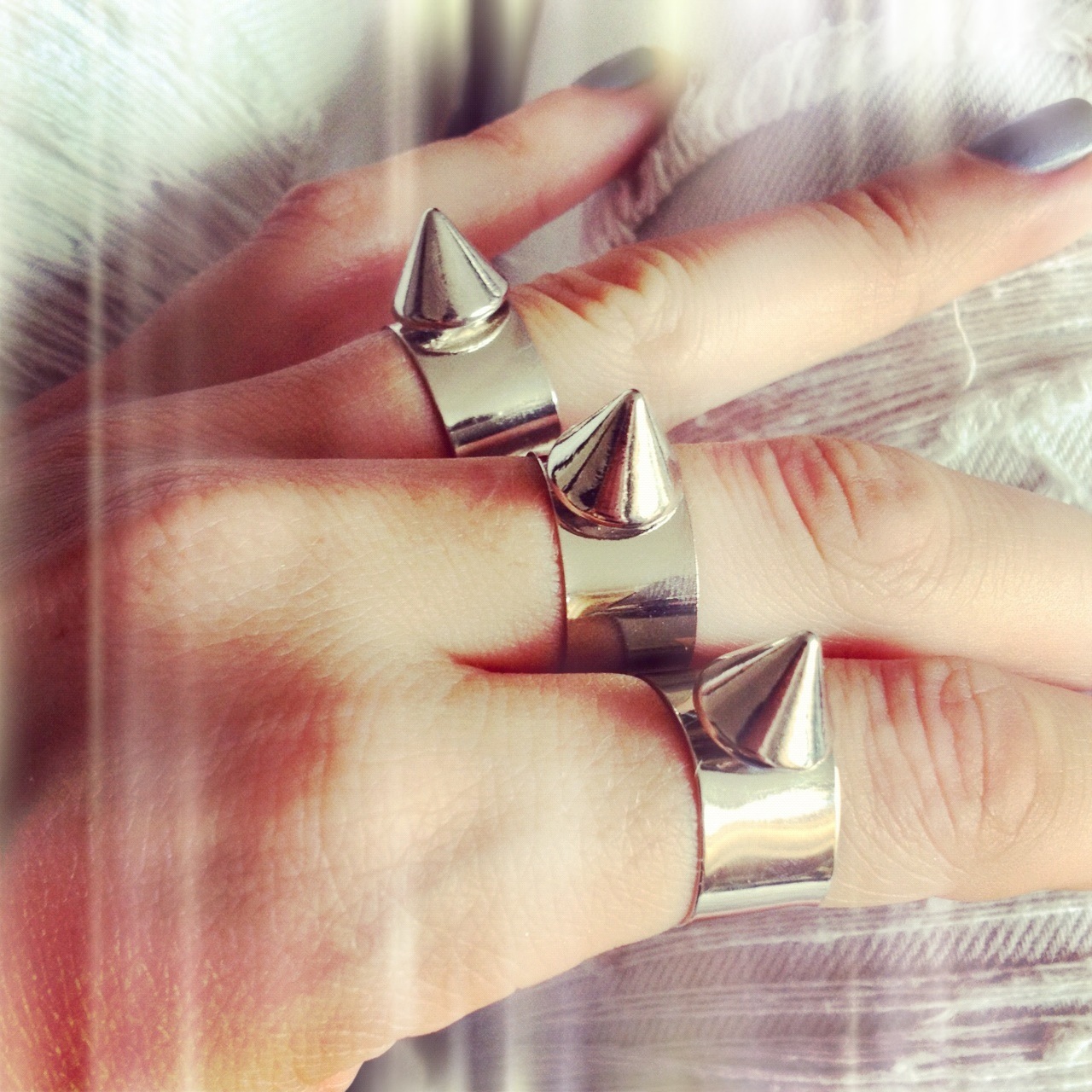 trio rings silver spike ring fashion blog fashion blogs top fashion blogs