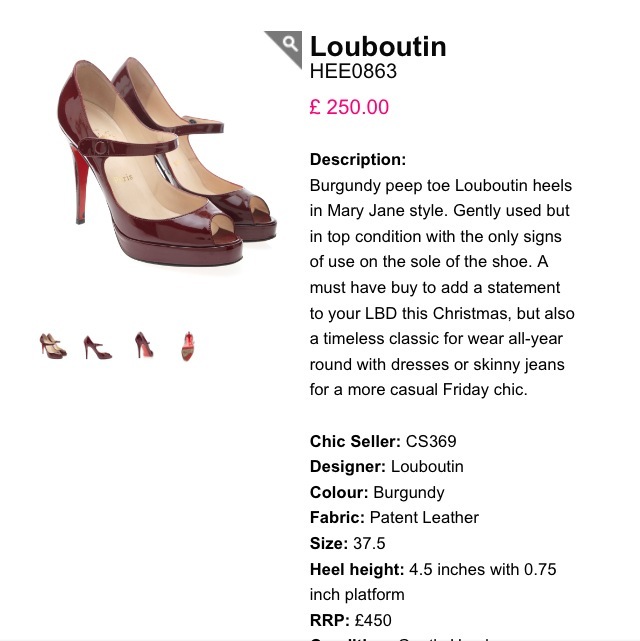burgundy christian louboutin shoes