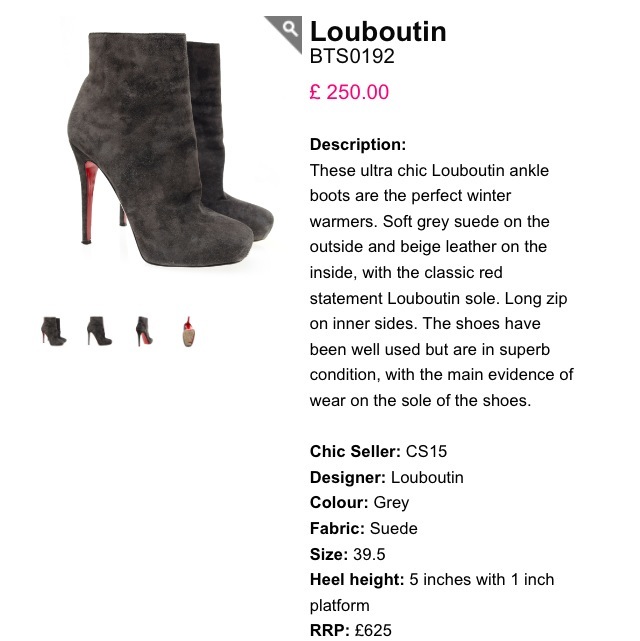 grey christian louboutin boots 