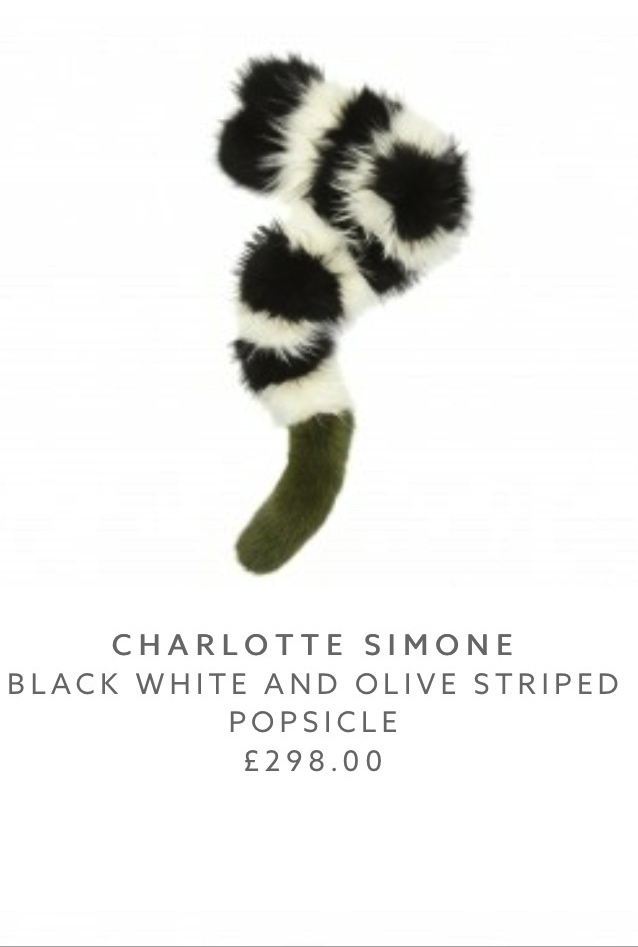 charlotte simone black white fur popsicle 